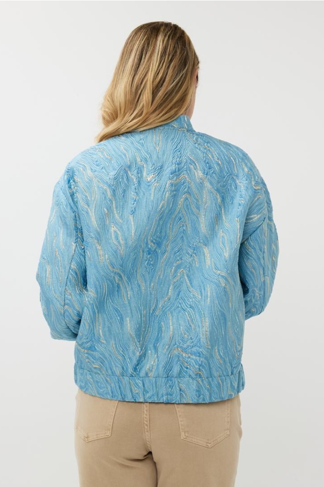 JACKET BOMBER JACQUARD SP25 19021 600 Blue